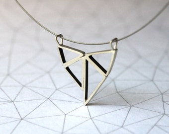 Colgante compuesto triángulos- plata 925