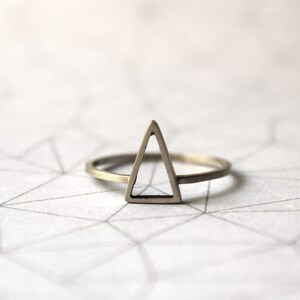 Triangle Stacking Ring - Sterling Silver - Etsy