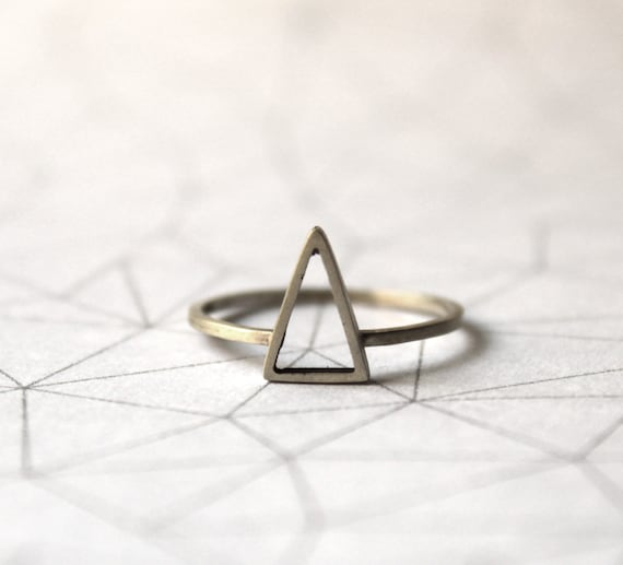 Triangle Stacking Ring Sterling Silver | Etsy