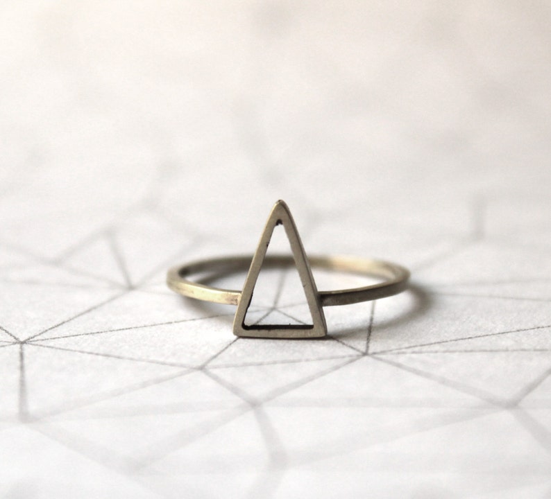 Triangle Stacking Ring - Sterling Silver - Etsy