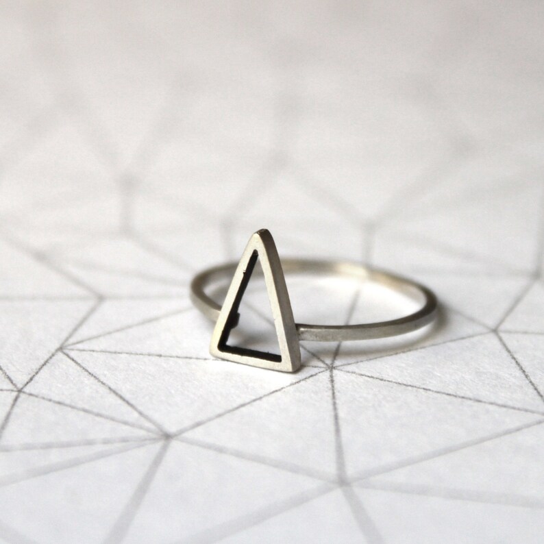 Triangle Stacking Ring - Sterling Silver - Etsy