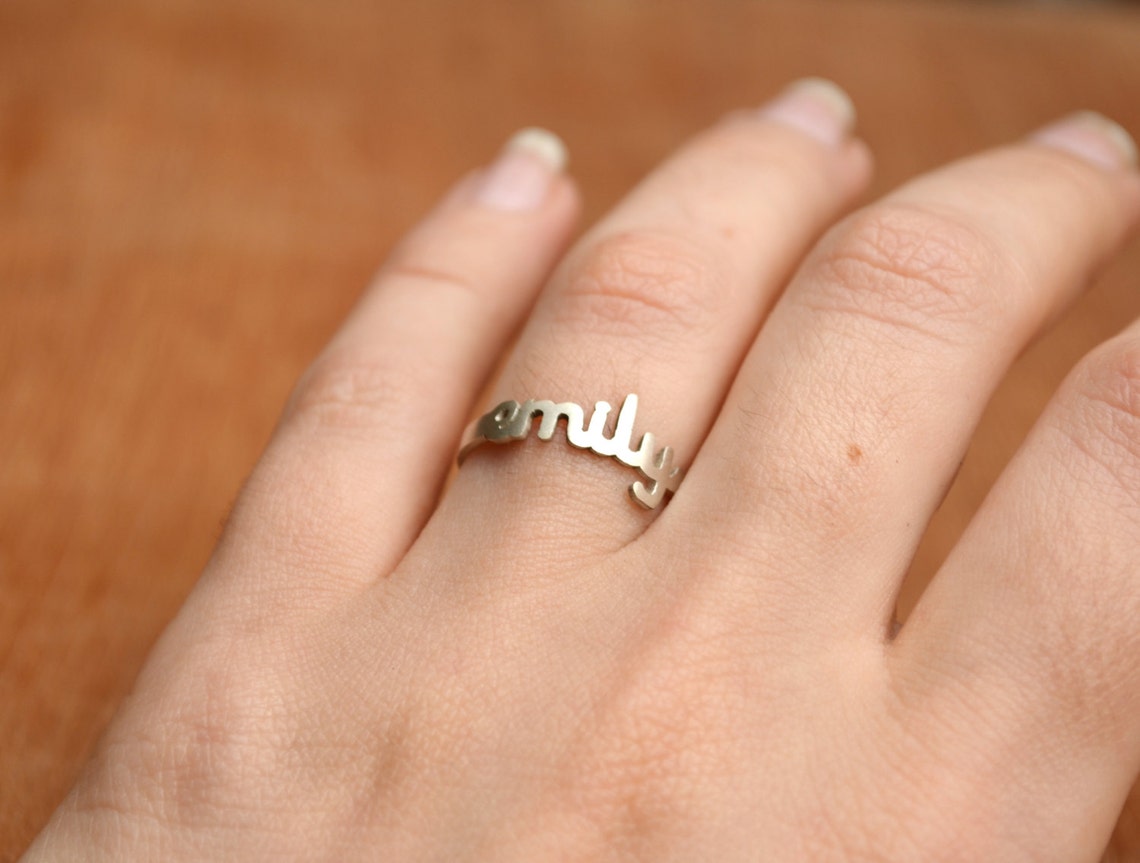 Name Ring sterling Silver Personalized Ring - Etsy