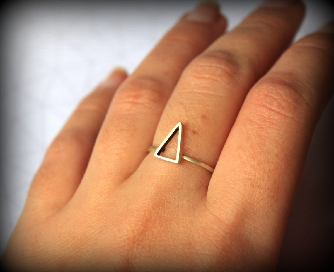 Triangle Stacking Ring - Sterling Silver - Etsy