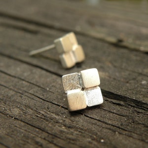 Block Earrings-sterling silver