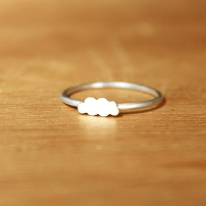 Tiny Stratus Cloud Ring -sterling Silver - Etsy