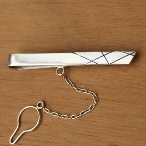 Modern Tie bar sterling silver image 1