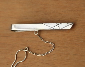 Modern Tie bar- sterling silver