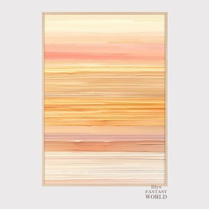 Sunset Hues, Abstract Landscape Painting, Minimalist Wall Art, Printable Wall Art, Digital Download