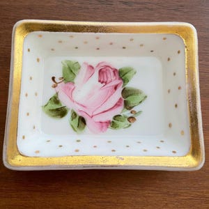 Vintage milk glass ring dish