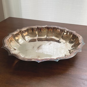 Vintage silverplate trinket tray