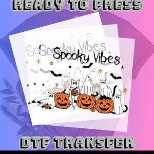 Halloween Dtf Transfers, Spooky Dtf,Halloween ready to press,Heat Press, Dtf Transfers,Retro Halloween Dtf, Pumpkin Dtf, Spooky Vibes