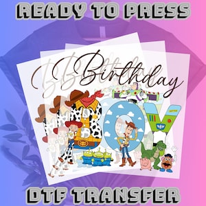 2025 Disney Ready to press DTF Transfer, Toy Story DTF Transfers, Birthday Boy  DTF Transfers, Woody and Buzz retro dtf, Disney Boy Shirt