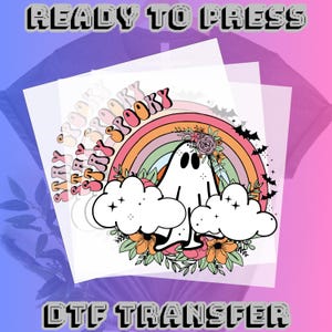 Halloween Dtf Transfers, Spooky Dtf,Halloween ready to press,Heat Press, Dtf Transfers,Retro Halloween Dtf, Hippie Halloween, Stay Spooky