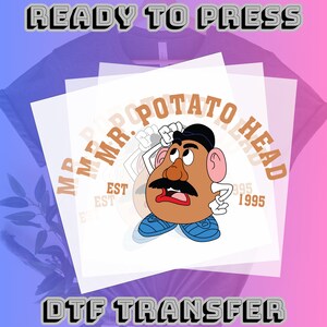 Mr. Potato Head DTF Transfer: Retro Toy Story Design