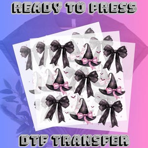 Halloween Bows ready to press, Ghosts Dtf, Cute Ghosts Dtf, Halloween Dtf Transfer, Spooky Dtf, Custom Dtf, Ready For Ship, Heat Transfer