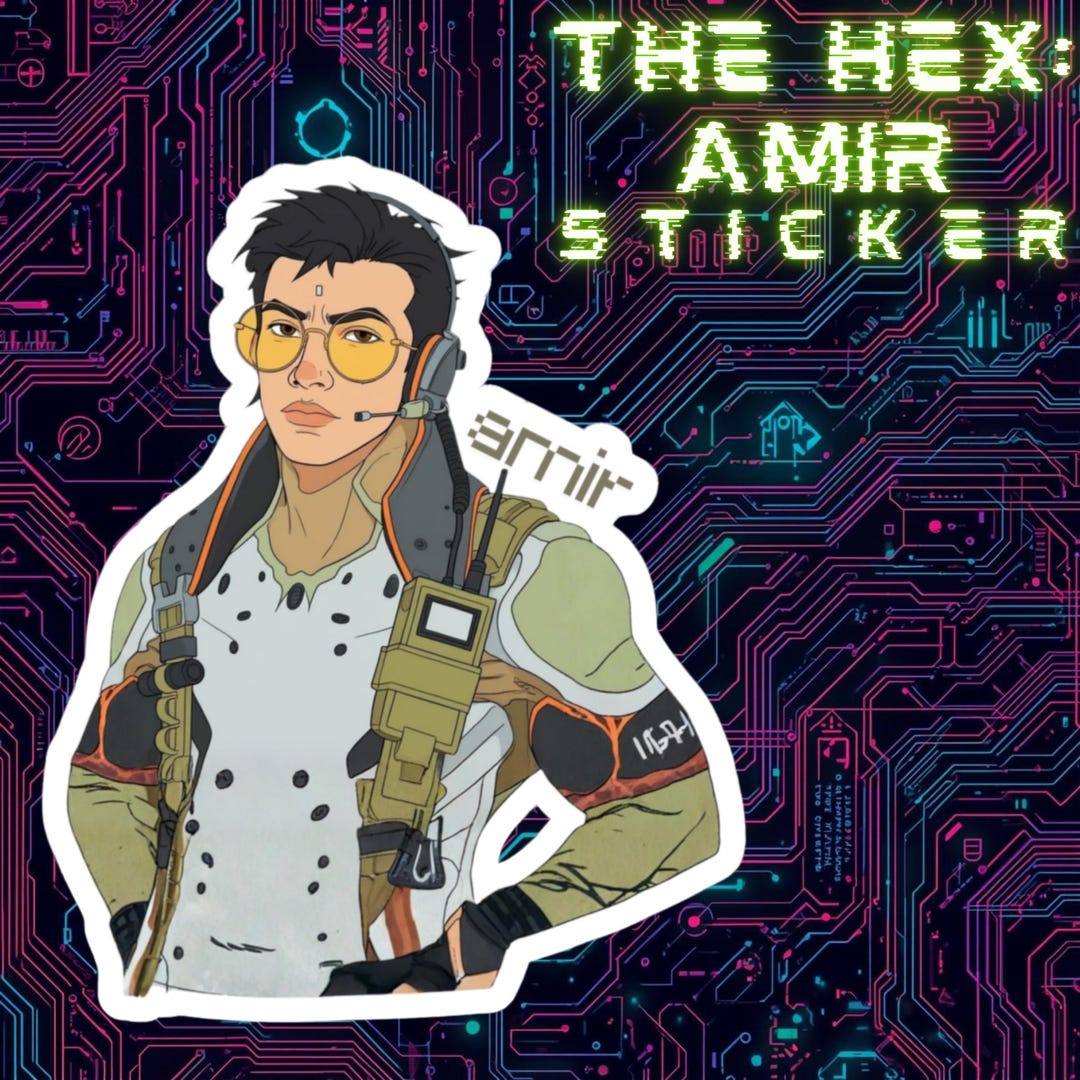 Amir Warframe Vinyl Sticker | the Hex Fan Art Decal - Etsy