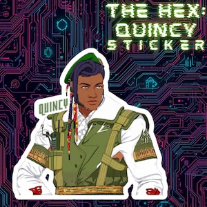 Quincy Warframe Sticker | The Hex Vinyl Decal | Fan Art Portrait