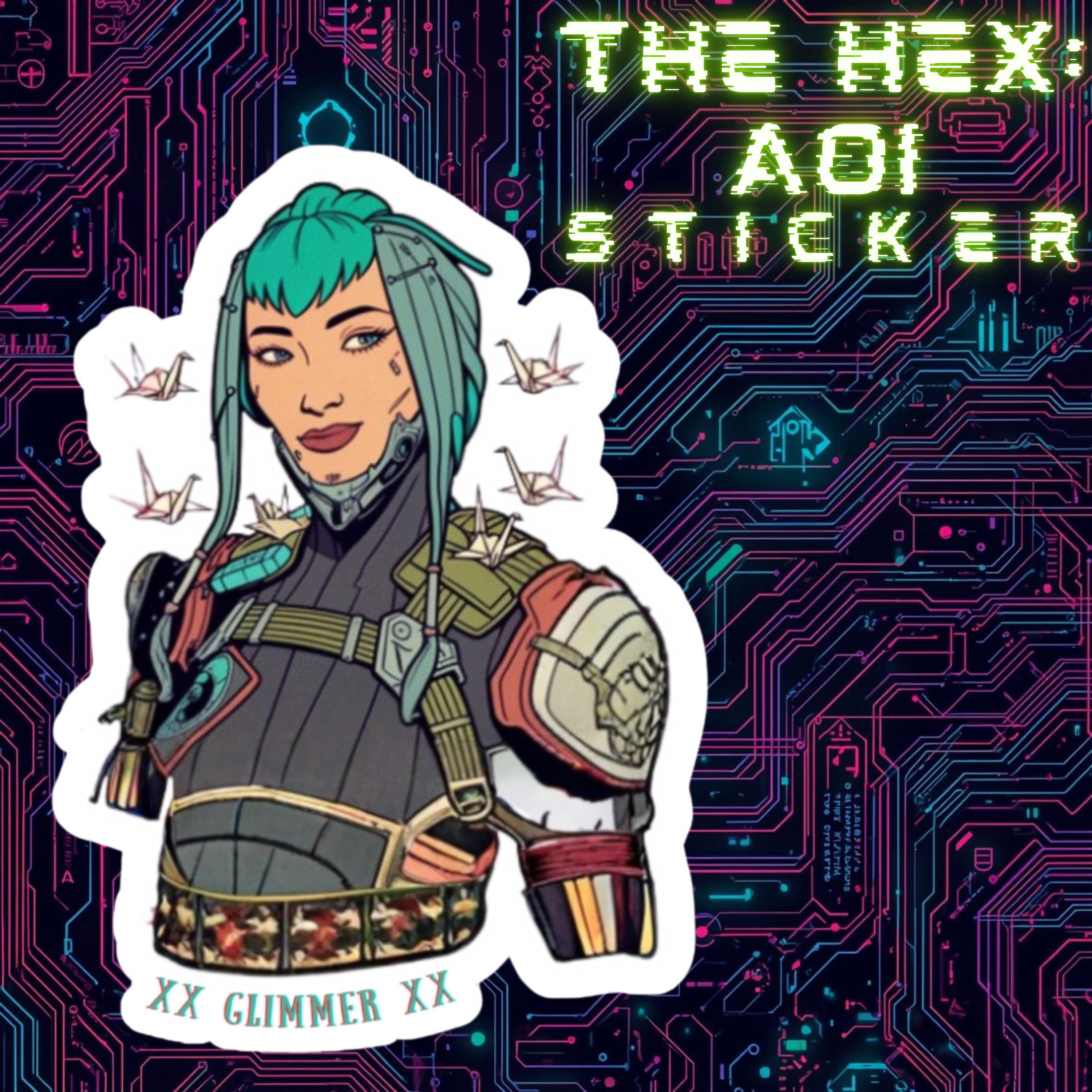 Warframe Aoi Sticker | the Hex Vinyl Decal | Fan Art Portrait - Etsy