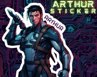 Arthur Nightingale Warframe Vinyl Sticker | The Hex 1999 Fan Art