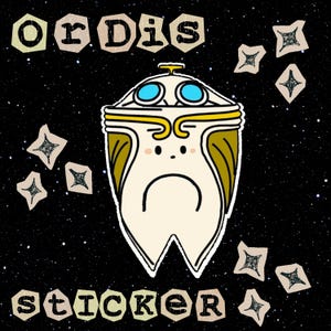 Warframe Ordis-klistermärke | Vinyldekal Warframe | Fanart