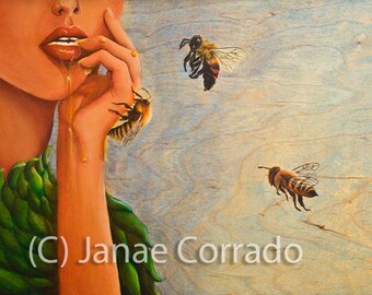 Nectar - LIMITED EDITION fine art print - Bee Honey Drip Nectar