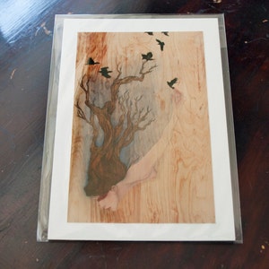 Mini Print Fallen Surreal Tree Print image 2