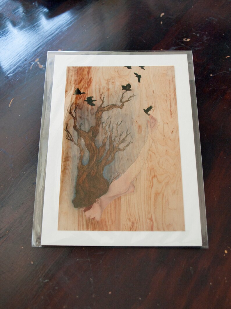 Mini Print Fallen Surreal Tree Print image 2