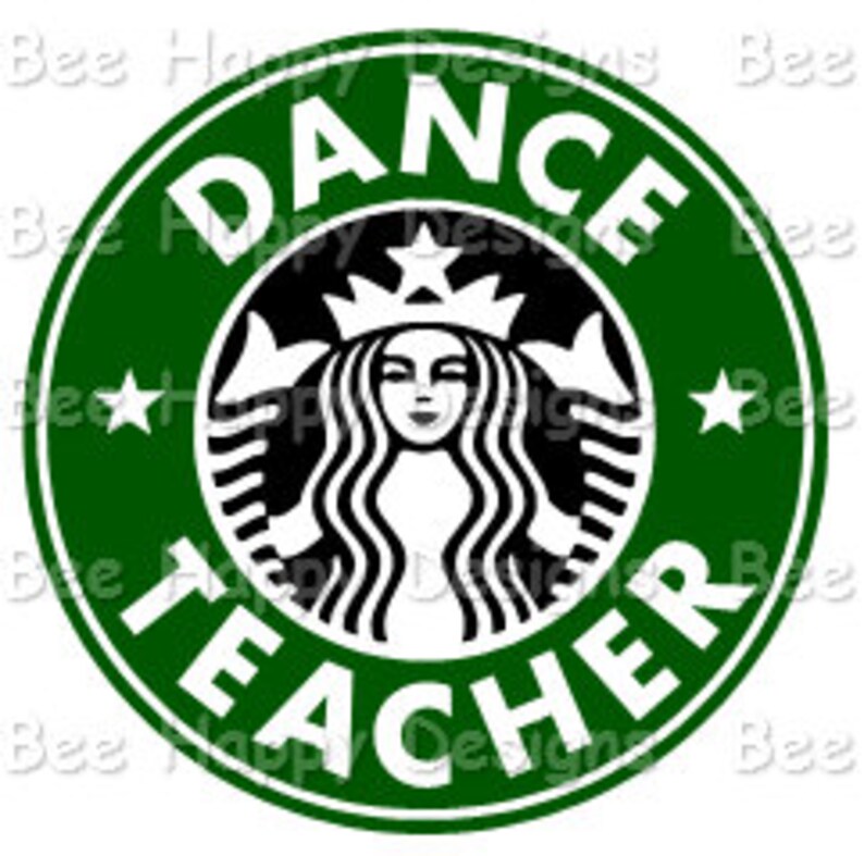 Download Paper Party Supplies Labels Starbucks Logo Svg Dance Teacher