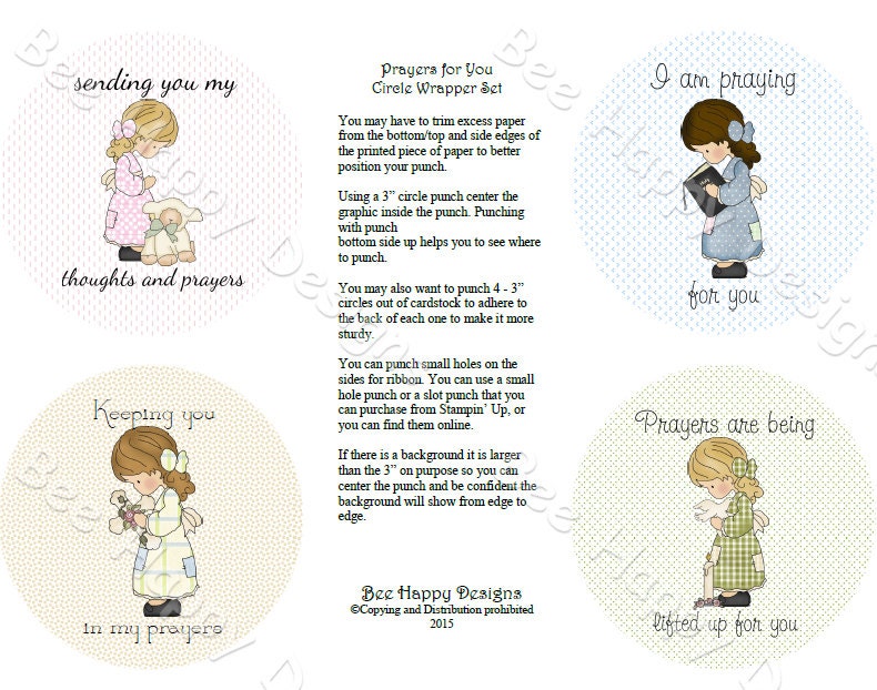 PDF Printable Prayer's for You Circle | Etsy
