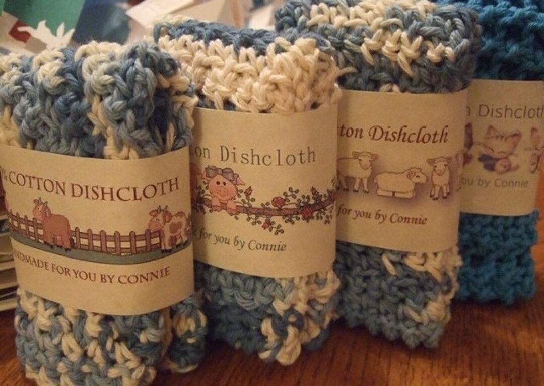 Animal Wrapper Set - PDF Printable Washcloth Dishcloth Wrappers, Tags ...