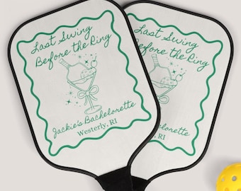 Pickleball Bachelorette Paddle Set: Last Swing Before The Ring