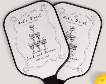 pickleball wedding gift,personalized paddle set for couples,unique engagement present,custom wedding gift,engagement gift for sports lovers