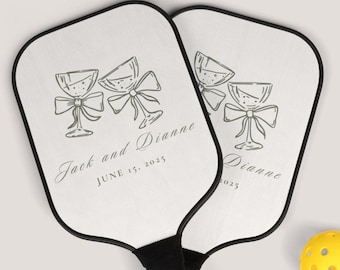 pickleball wedding gift,personalized paddle set for couples,unique engagement present,custom wedding gift,engagement gift for sports lovers