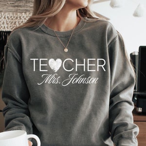 Geschenk für Lehrer | Retro Lehrer-Sweatshirt | Lehrerin Shirt | Zurück zu Schule Shirt | Grundschullehrerin | Teach Sweatshirt