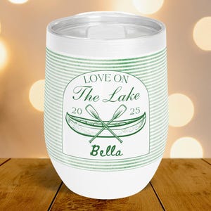 Love on the Lake Bachelorette Decorations,Lake Bachelorette cooler tumblers,Custom Bachelorette wine tumblers, Love on the Lake Party Favors