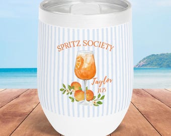 Italian Spritz Insulated Tumbler: 12oz Stainless Steel Cocktail Cup