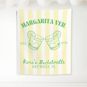 Margarita Veil Bachelorette Banner, Margarita Veil Bachelorette Decorations, Custom Bachelorette Backdrop, Margarita Bachelorette Decoration