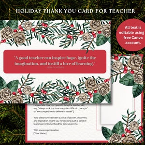 Cadeaux de remerciement pour les enseignants | Merci de m'avoir aidé à grandir | Merci au professeur |  Cadeau de Noël pour professeur | Cadeau de fin d'année pour professeur