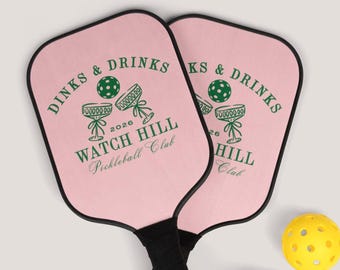 Preppy Pickleball Paddle  coquette pickleball xmas Pickle ball Clubs & Bachelorette Parties newly engaged Pickleball Gifts personalized