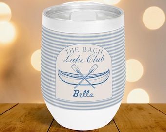 Lake Bachelorette Wine Tumbler: Custom Camp Bach Party Favors