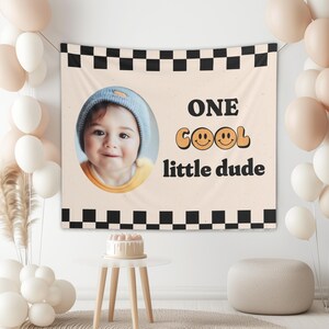 Fondo de un tipo genial, accesorios para el primer cumpleaños de los niños, pancarta de UN tipo genial para la fiesta del primer cumpleaños, decoración de hitos personalizada para el primer año de los niños