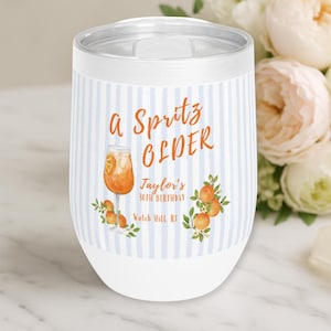 Vaso de vino antiguo A Spritz: recuerdo de fiesta de cumpleaños de Aperol