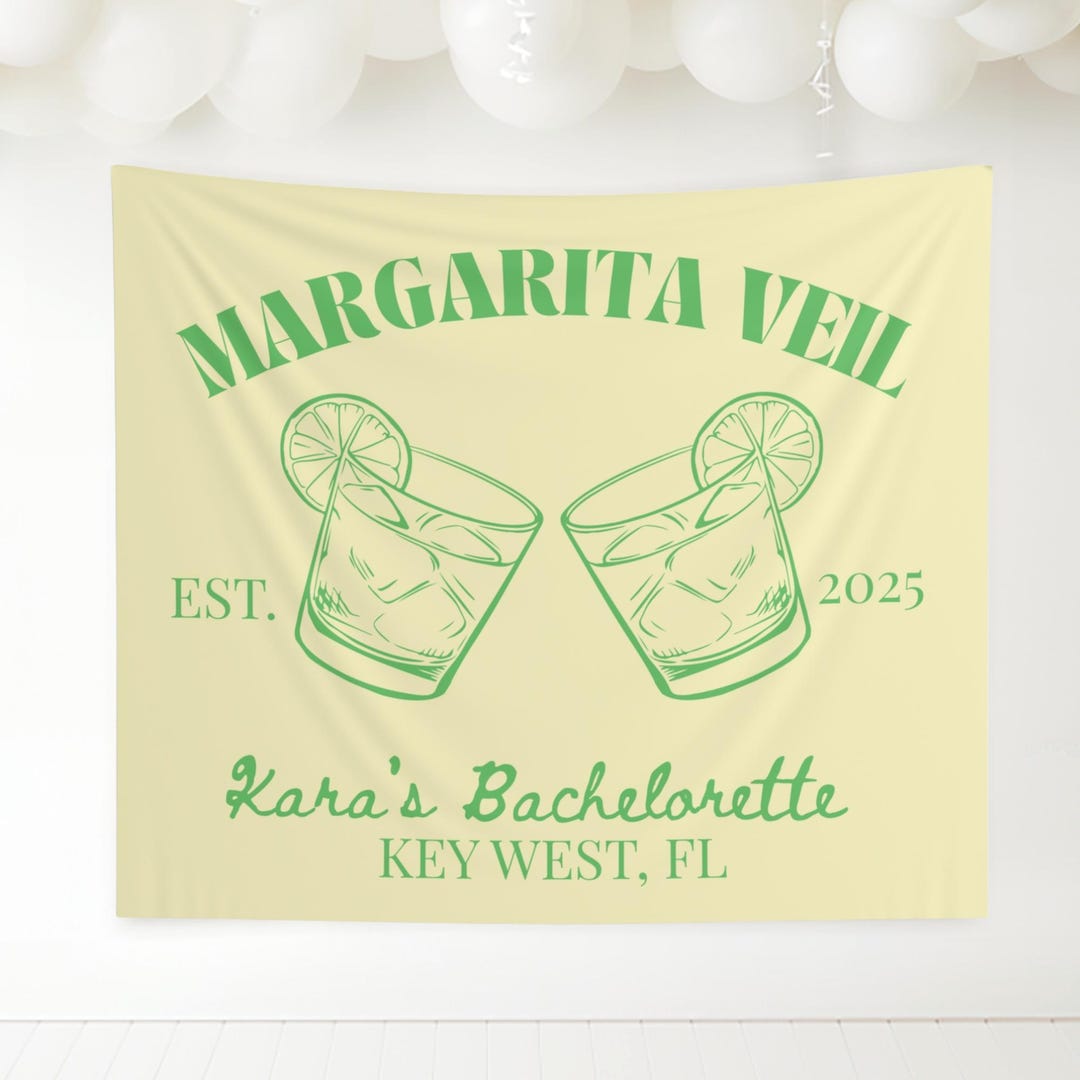 Margarita Veil Bachelorette Banner, Margarita Veil Bachelorette ...