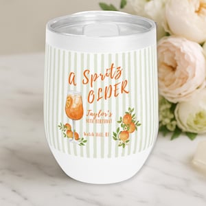 Vaso de vino antiguo A Spritz: recuerdo de fiesta de cumpleaños de Aperol