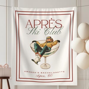 Après-ski Bachelorette Banner Après-ski Banner Aspen Last Toast Hellingen Banner Winter Bachelorette Foto Achtergrond Snow in Love Bach Decor