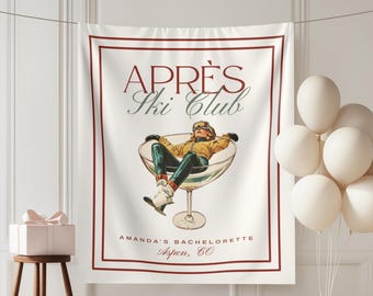 Après Ski Bachelorette Banner Apres Ski Banner aspen last toast slopes Banner Winter Bachelorette Photo Backdrop snow in love Bach Decor
