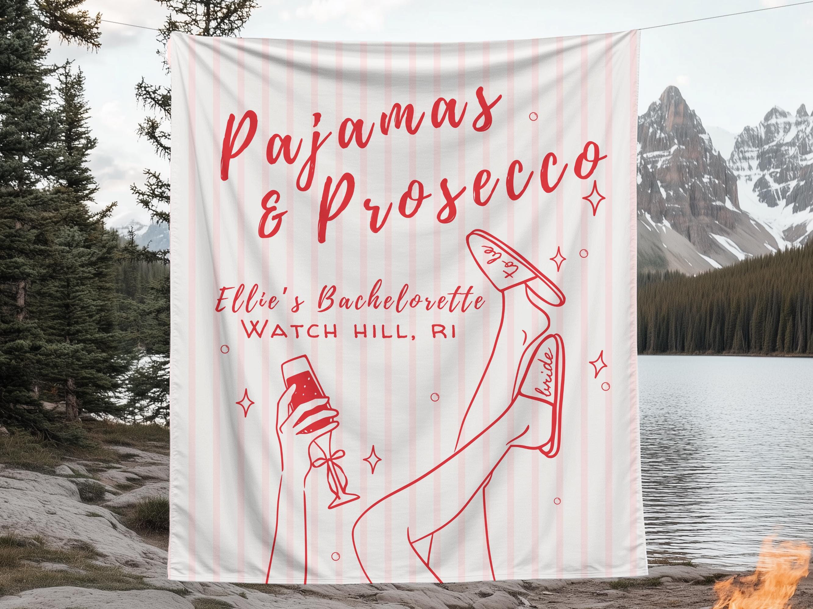 Pajamas and Prosecco Wellness Bachelorette Party Decor Pj's and ...