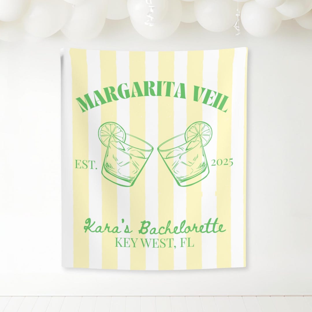 Margarita Veil Bachelorette Banner: Fiesta Party Backdrop - Etsy
