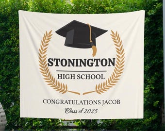 Custom High School Graduation Backdrop: Class of 2025 Party Banner