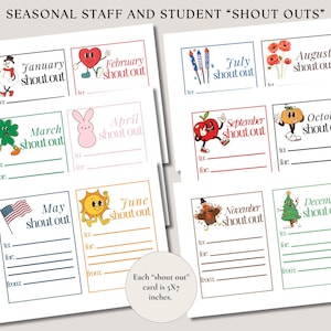 Cartes de remerciement du personnel, cartes de remerciement des employés, cartes de remerciement imprimables pour les enseignants, cartes de reconnaissance, cartes de récompense pour bon travail, décoration de la classe